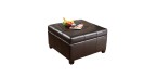 Best Selling Richmond Espresso Leather Storage Ottoman Best Selling Richmond Espresso Leather Storage Ottoman